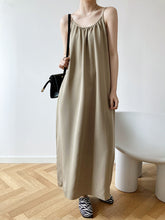 U-Neck Suspender Drape Sleeveless Vest Dress